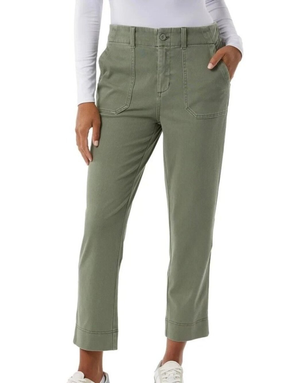 NWT 32 Degrees Cool Women's XXL  Green Ankle Length Pants Stretched